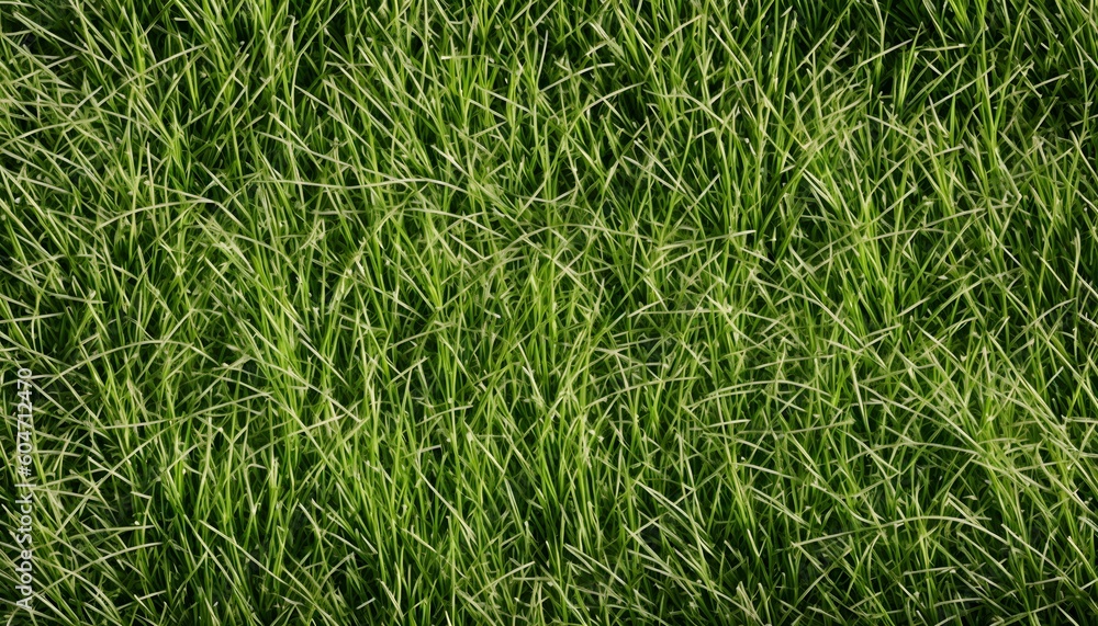 Fototapeta premium Green grass background, grass field background. Grass texture. Generative AI