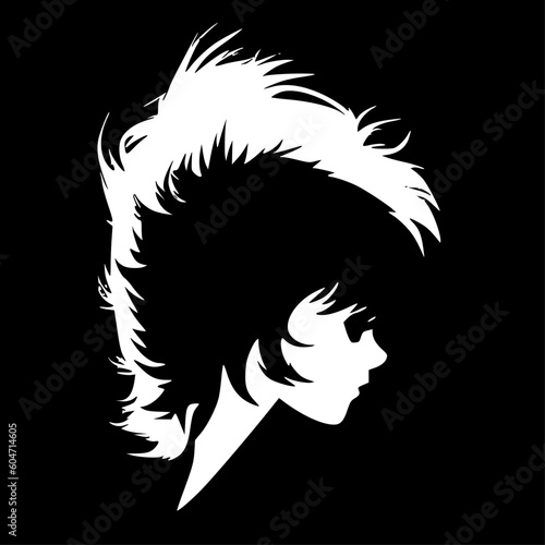 Hair | Minimalist and Simple Silhouette - Vector illustration