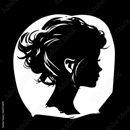 Hair | Black and White Vector illustration