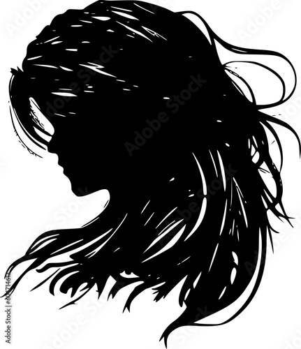 Hair - High Quality Vector Logo - Vector illustration ideal for T-shirt graphic