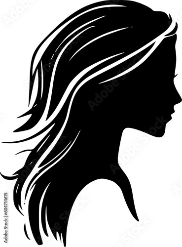 Hair | Black and White Vector illustration