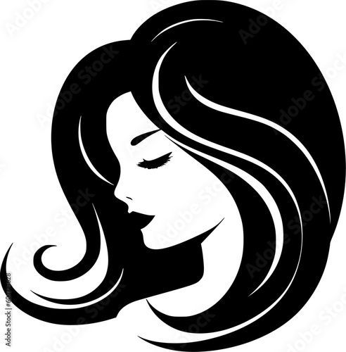 Hair | Black and White Vector illustration