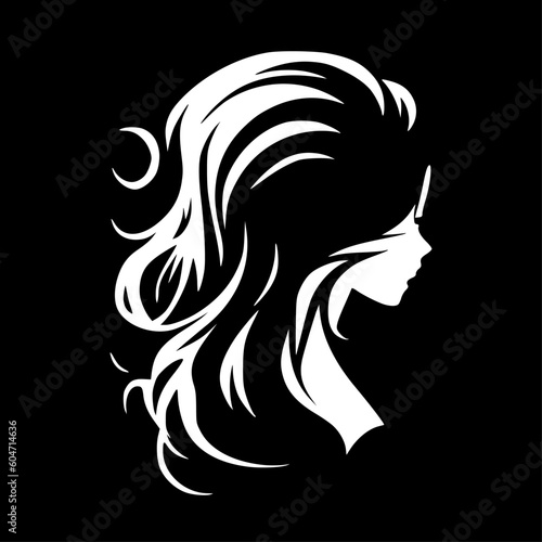 Hair | Minimalist and Simple Silhouette - Vector illustration