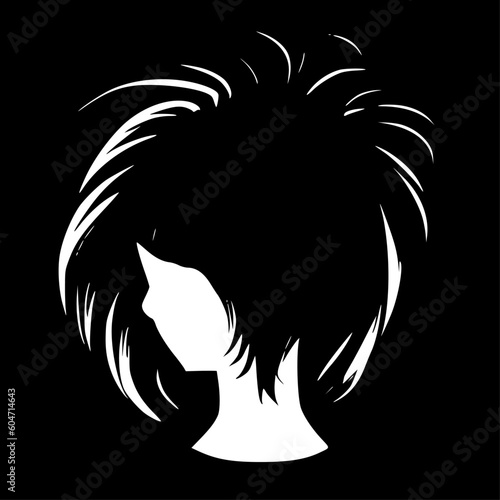 Hair - Minimalist and Flat Logo - Vector illustration
