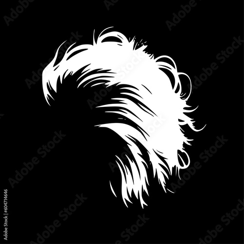 Hair | Minimalist and Simple Silhouette - Vector illustration