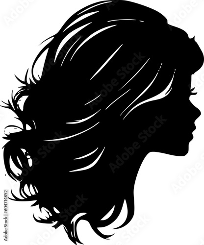 Hair - Minimalist and Flat Logo - Vector illustration