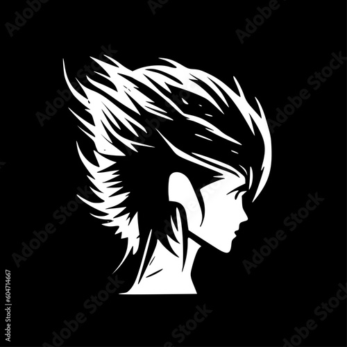 Hair | Minimalist and Simple Silhouette - Vector illustration