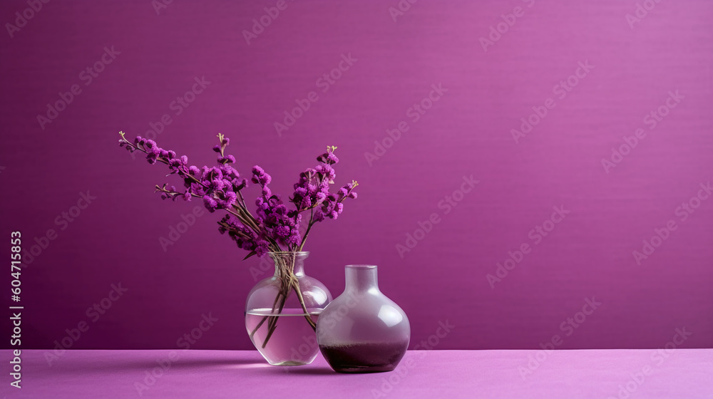 A stunning image of a minimalist purple, showcasing the magical elegance found in simplicity. AI generative