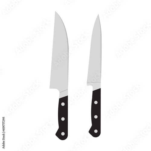 Kitchen knife icon Isolated on white background. Vector illustration in a flat style