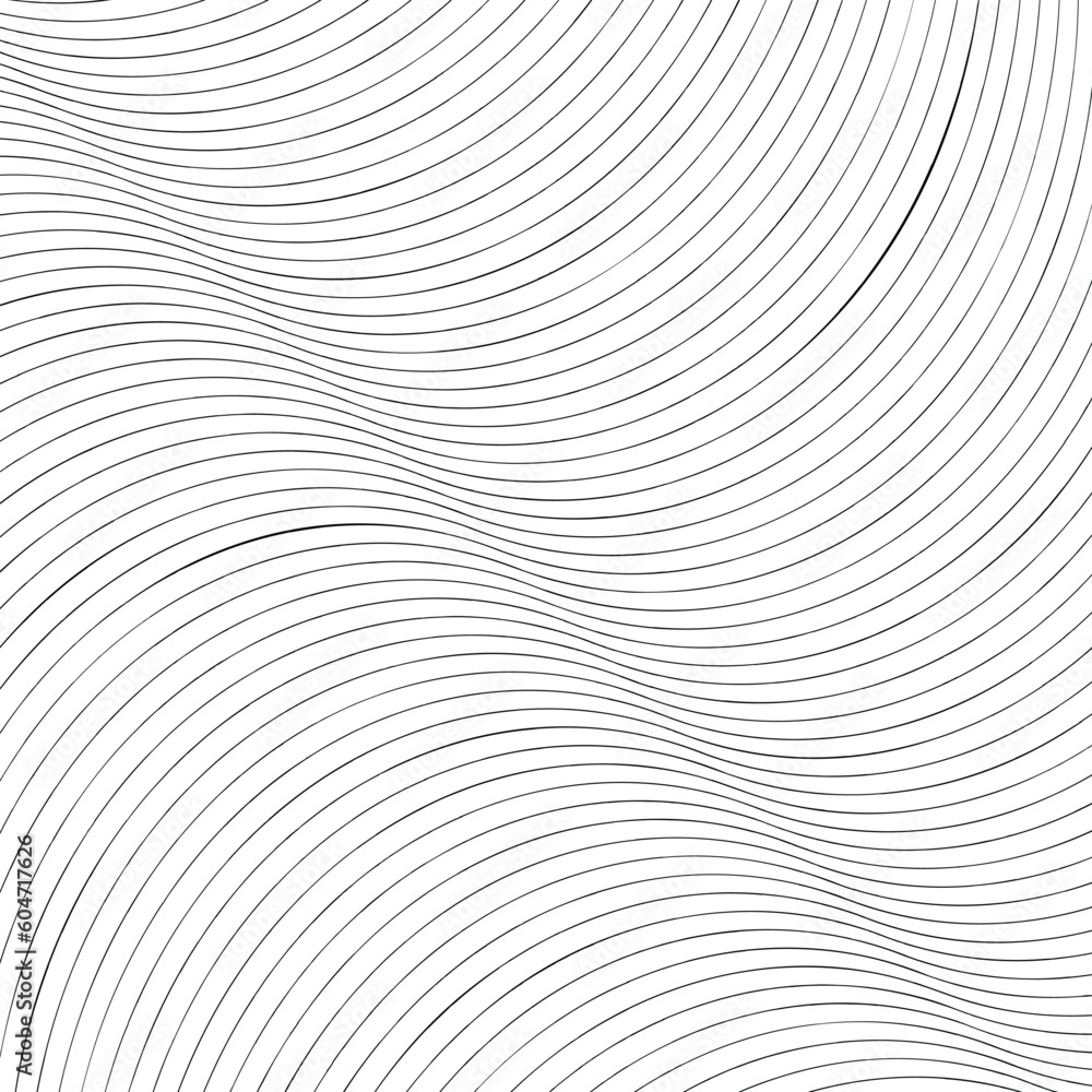 abstract monochrome diagonal black wave lines pattern.