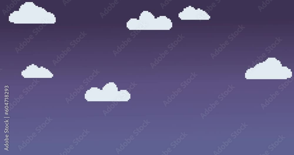 Pixel balloons flying up. 3D render, Pixel art 8 bit, video footage, loop animation Pixel balloons flying up. 3D render, Pixel art 8 bit, video footage, loop animation