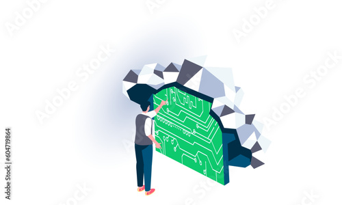 SEO Optimization Isometric