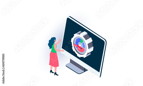 SEO Optimization Isometric