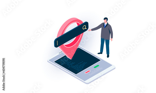 SEO Optimization Isometric