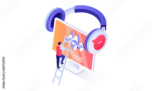 Technical Support Isometric Design Elements