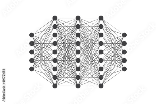 Neural network model. Artificial intelligence. AI