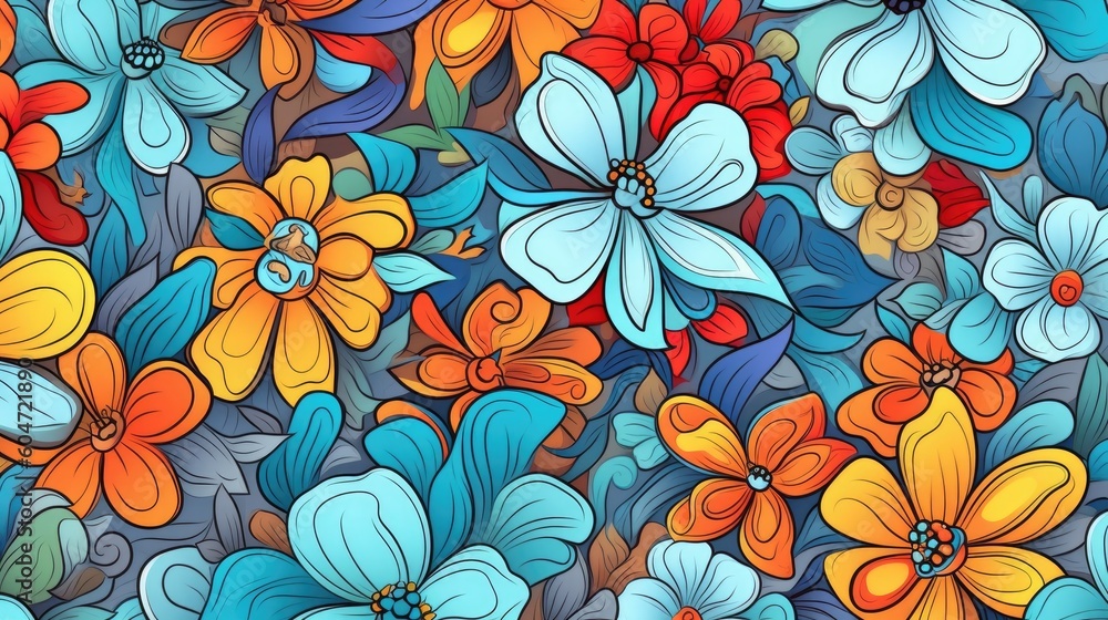Vibrant Floral Abstract Pattern Vibrant Floral Abstract Pattern