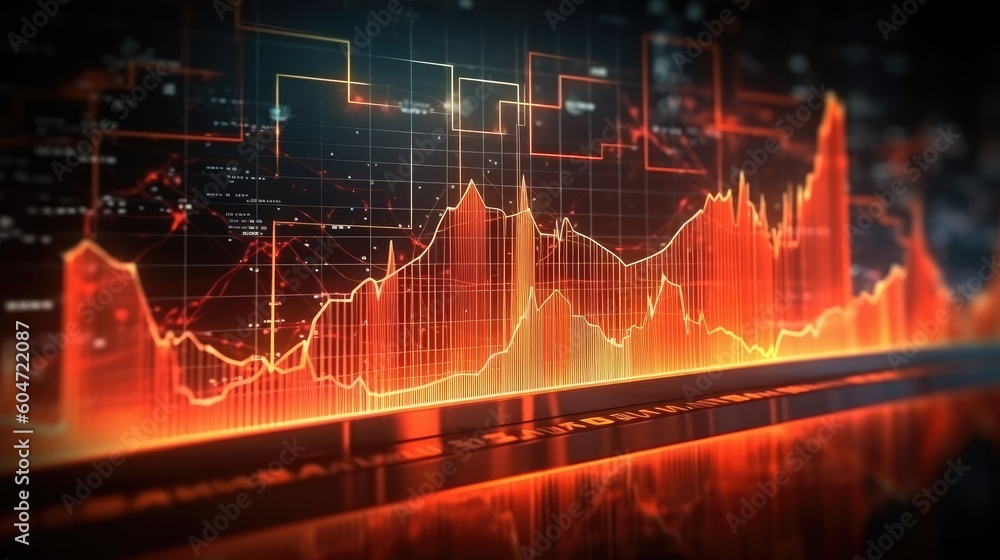 Naklejka premium Business market chart