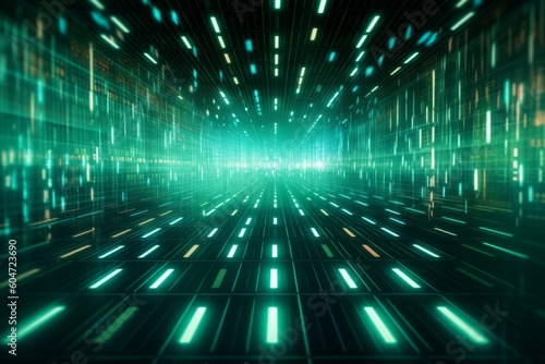 Futuristic matrix background. Programming concept. Backdrop for design. AI generated  human enhanced