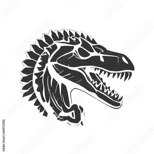 Dinosaur head icon. Vector illustration. © Татьяна Петрова