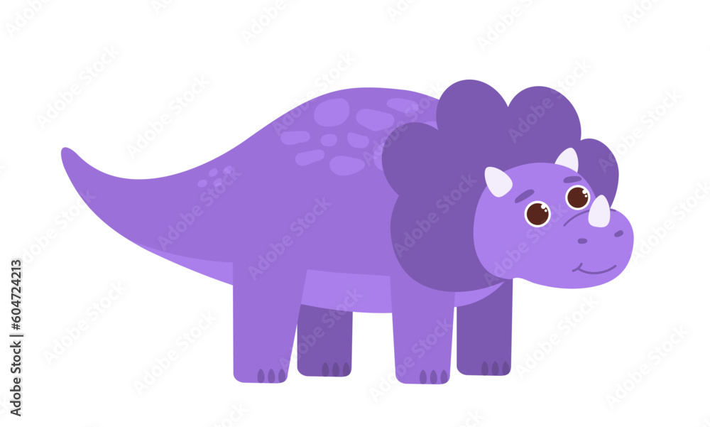 Cute violet dinosaur
