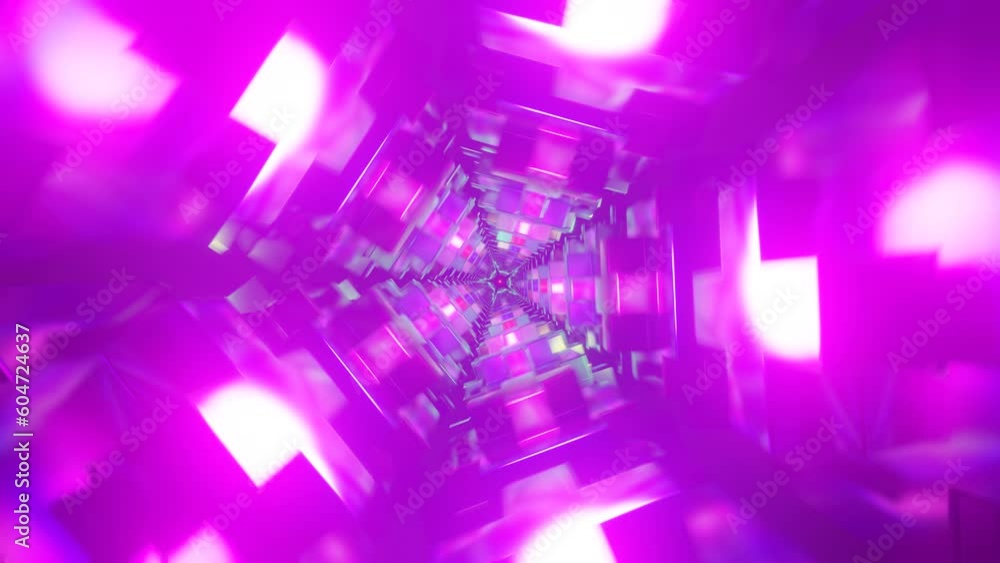 Futuristic multicolor psychedelic pattern seamlessly looping, creating an entrancing visual experience for VJ performances