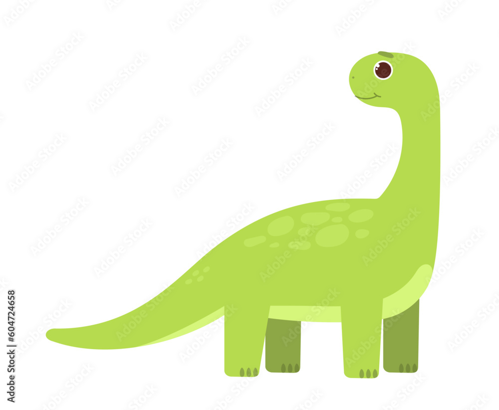 Cute green dinosaur