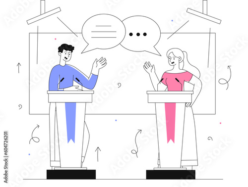 Political debates concept