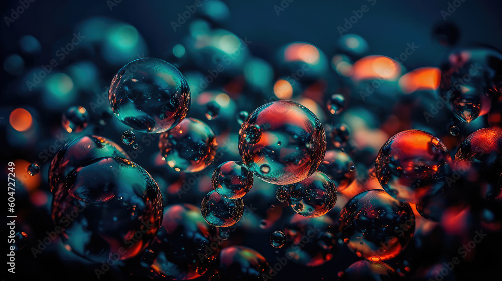 Blurry abstract illustration of bubble pattern. Generative AI Blurry abstract illustration of bubble pattern. Generative AI