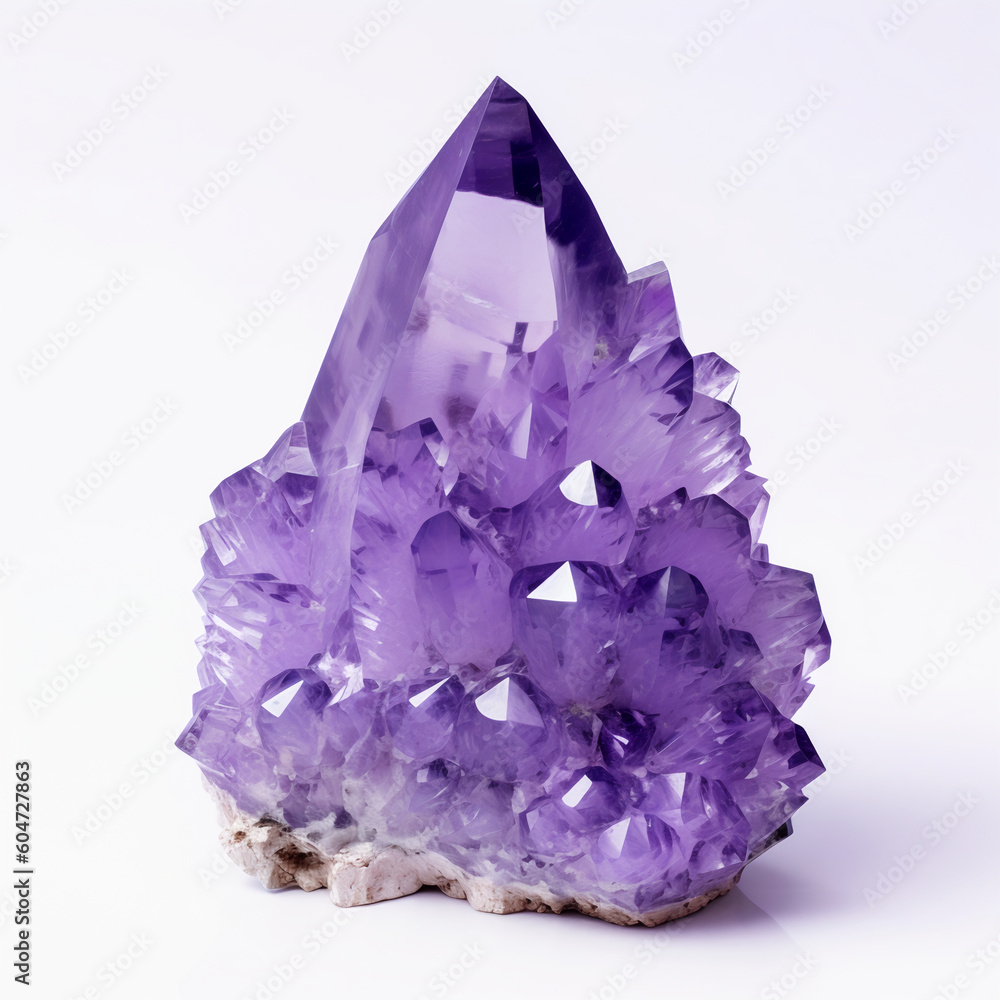 Large amethyst quartz crystal geode. Generative AI Large amethyst quartz crystal geode. Generative AI