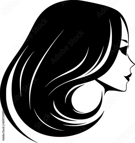 Hair | Minimalist and Simple Silhouette - Vector illustration