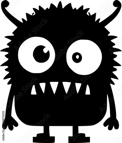 Monster - Minimalist and Flat Logo - Vector illustration