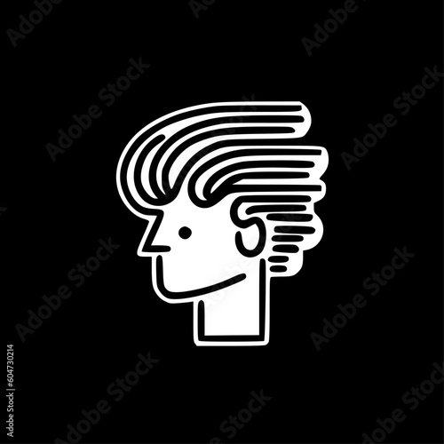 Man - Minimalist and Flat Logo - Vector illustration