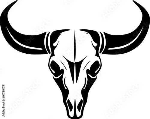 Cow Skull - Minimalist and Flat Logo - Vector illustration