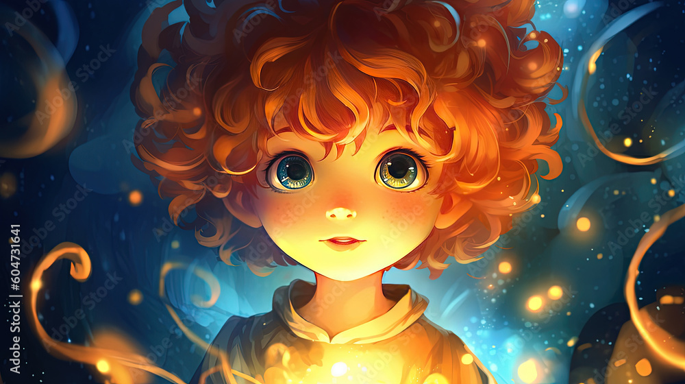 Cute child with anime style Cute child with anime style