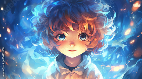 Cute child with anime style