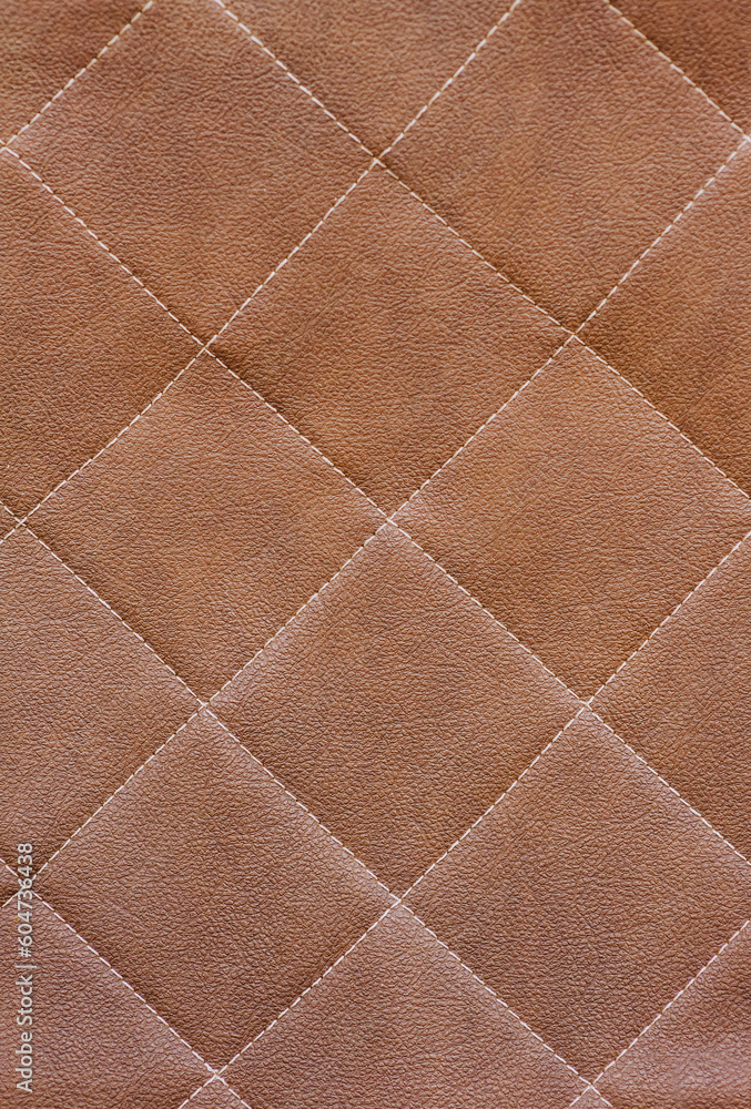 Fototapeta premium Texture, background of brown natural leather.