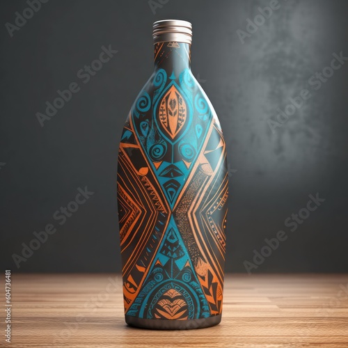  native culture art style of a bottle