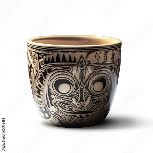 Tribal pattern style of a cup, native culture