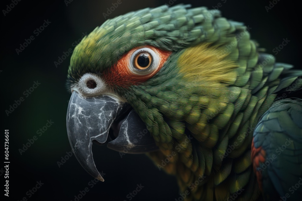 Stunning close-up capturing a parrot in its natural environment. This image showcases the vibrant colors and beauty of the parrot's feathers and features, created with generative A.I. technology. Stunning close-up capturing a parrot in its natural environment. This image showcases the vibrant colors and beauty of the parrot's feathers and features, created with generative A.I. technology.