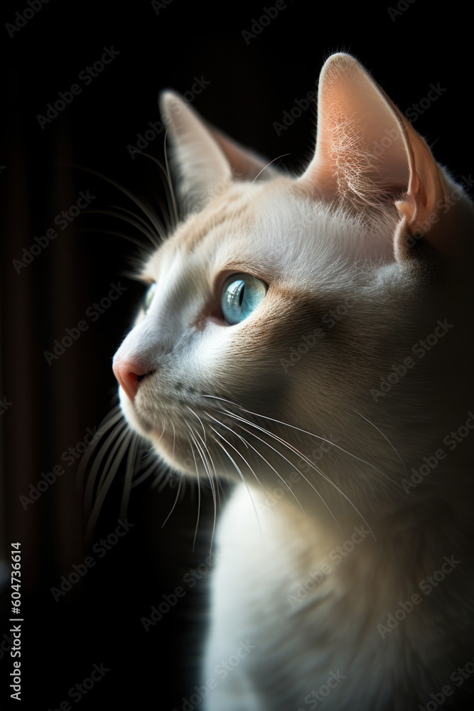 An exquisite portrait showcasing the playful spirit and unique personality of a young cat. The image beautifully captures the energy and charm, created with generative A.I. technology. An exquisite portrait showcasing the playful spirit and unique personality of a young cat. The image beautifully captures the energy and charm, created with generative A.I. technology.