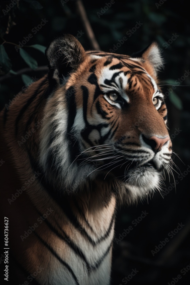 The beauty and majesty of a tiger captured in its natural habitat in a stunning close-up. Showcases the raw beauty of the wilderness, created with generative A.I. technology. The beauty and majesty of a tiger captured in its natural habitat in a stunning close-up. Showcases the raw beauty of the wilderness, created with generative A.I. technology.
