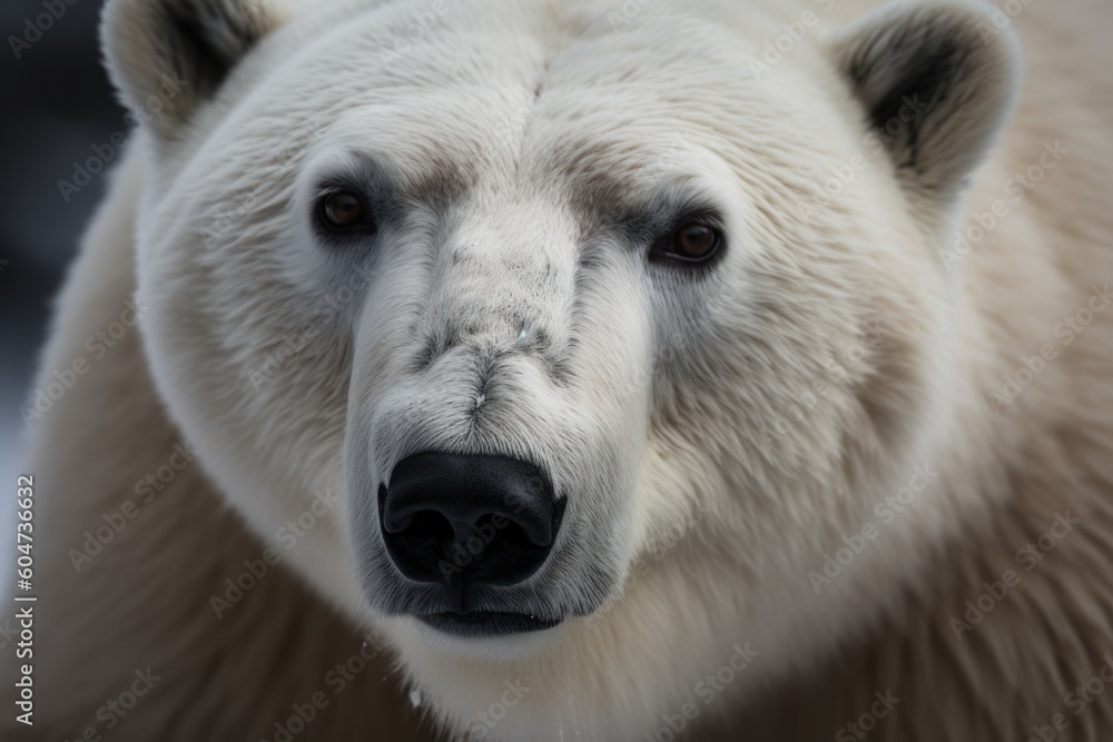 The breathtaking beauty and majestic presence of a polar bear in its natural environment through a stunning close-up. Showcasing its striking beauty. Created with generative A.I. technology. The breathtaking beauty and majestic presence of a polar bear in its natural environment through a stunning close-up. Showcasing its striking beauty. Created with generative A.I. technology.