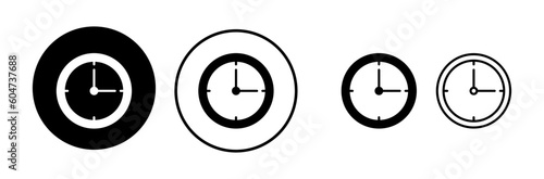 Clock icon. Time icon vector. Clock icon in trendy flat style isolated