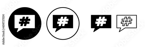 Hashtag icon vector. hashtag simbols
