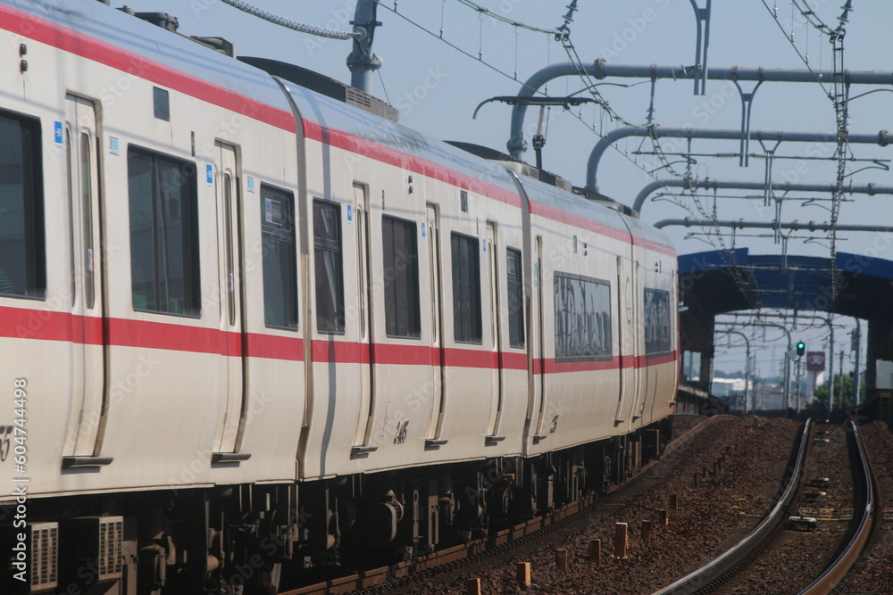 晴れた日の名古屋の鉄道風景 晴れた日の名古屋の鉄道風景