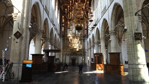The interiors of St. Laurenskerk Alkmaar Netherlands
