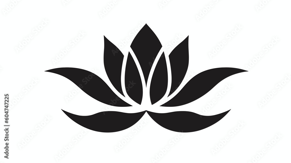vector lotus silhouette. Vector black lotus icons set on white background. Lotus plant. Lotus flower vector lotus silhouette. Vector black lotus icons set on white background. Lotus plant. Lotus flower
