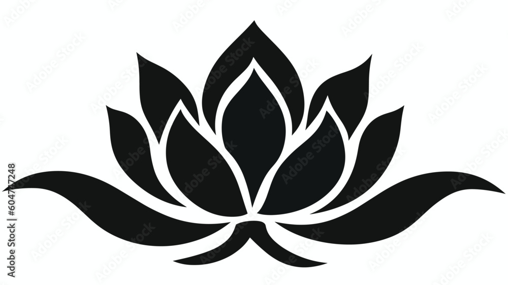 vector lotus silhouette. Vector black lotus icons set on white background. Lotus plant. Lotus flower vector lotus silhouette. Vector black lotus icons set on white background. Lotus plant. Lotus flower