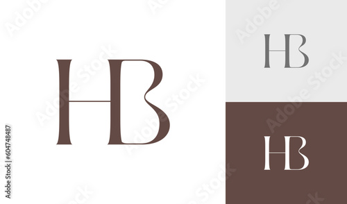 Letter HB initial monogram logo design
